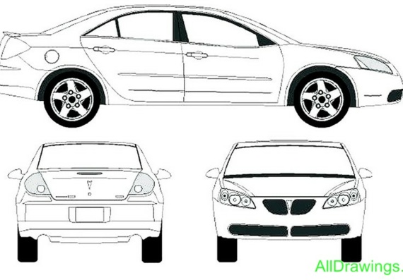 Pontiac G6 (2005) (Понтиак Г6 (2005)) - чертежи (рисунки) автомобиля